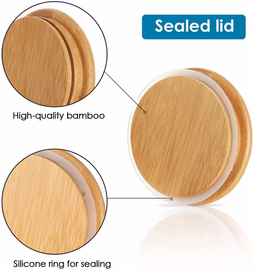 Tarro de almacenamiento de vidrio de borosilicato, cristalería de recipiente de cocina